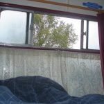 Blick aus dem Bett im Glenfinnan Sleeping Car