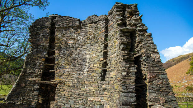 Brochs are tall and mostly double-walled structures