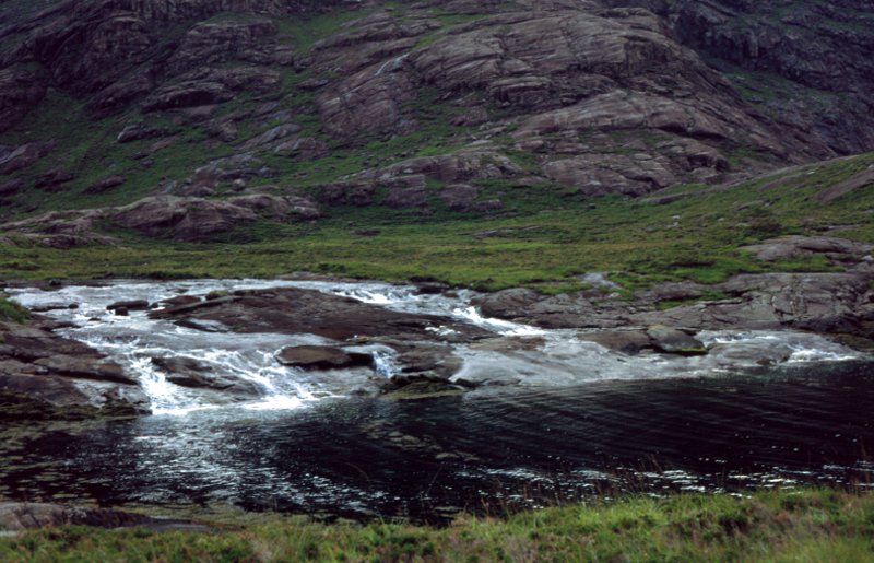 River Scavaig Wasserfall