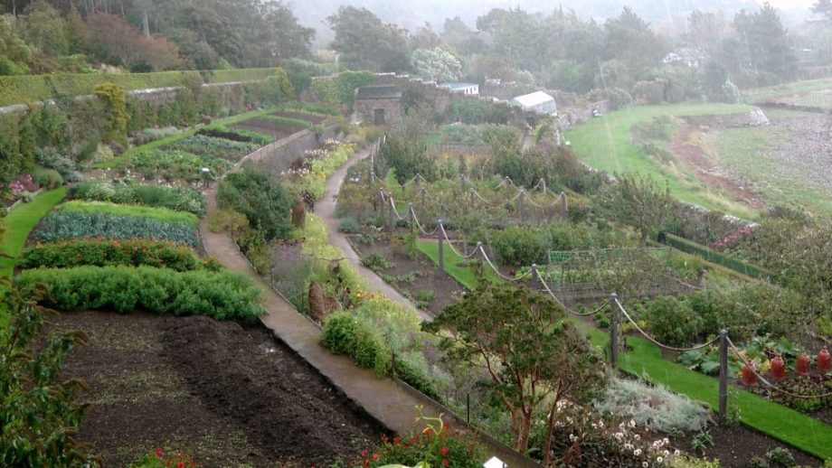 Ein Regenschauer über dem Walled Garden