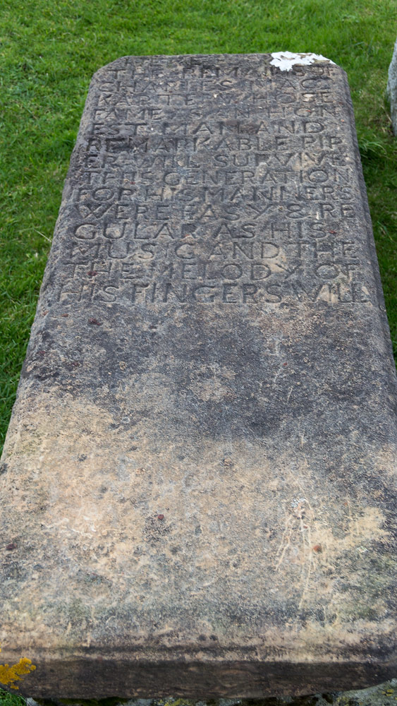 Kilmuir Friedhof Grabplatte unvollendet