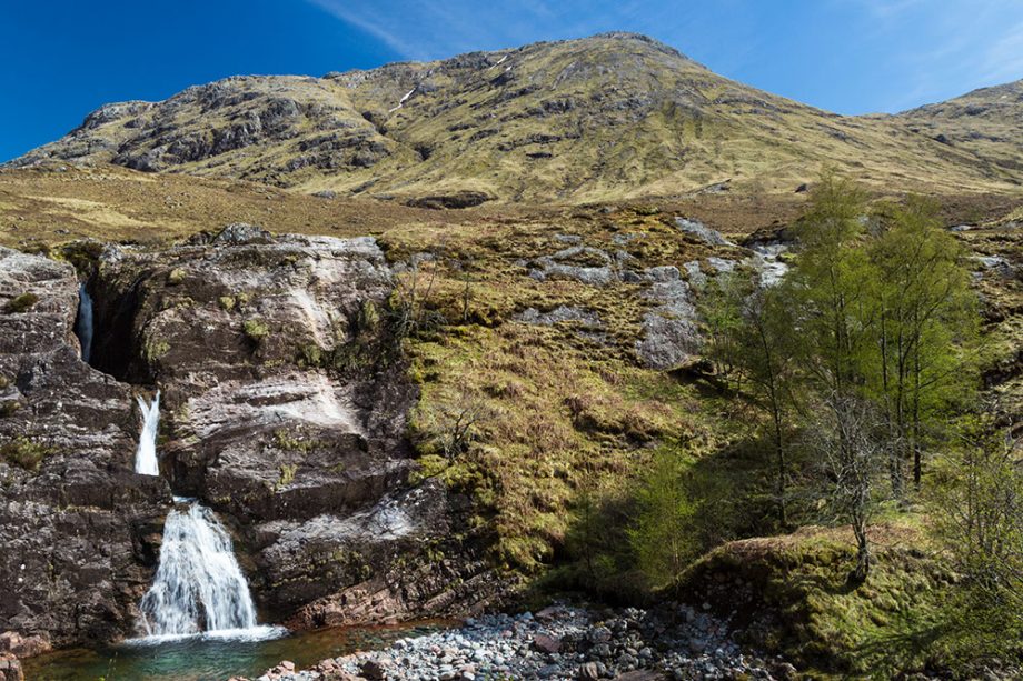 Glen Coe Wasserfall und Berge