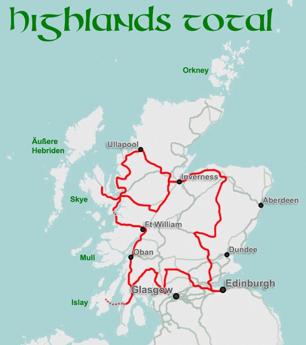 Routenvorschlag "Highlands total"