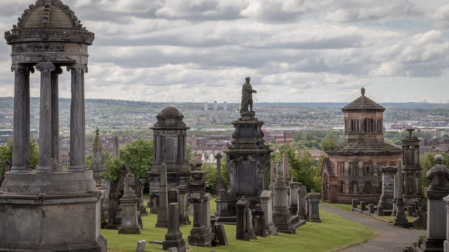 Blick über die Necropolis Glasgow