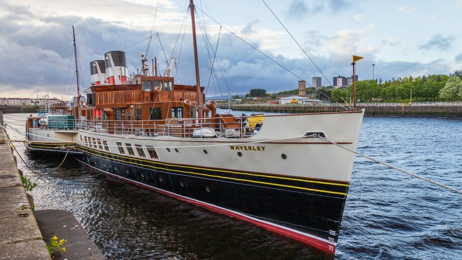 Das Bug der Waverley in Glasgow