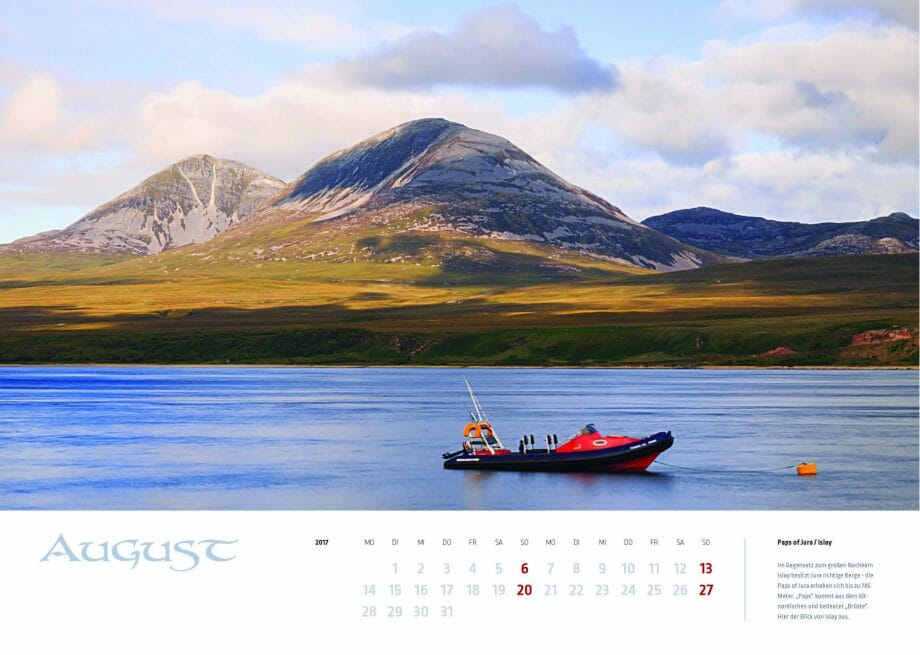 Schottland Kalender 2017 August MyHighlands