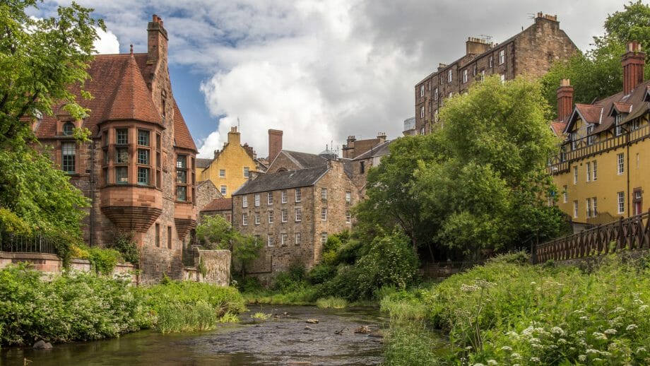 Dean Village am Fluss Leith