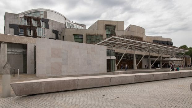 Scottish Parliament Building in Edinburgh