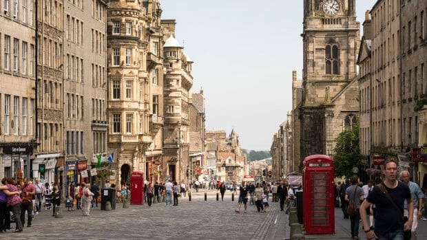 View down the Royal Mile