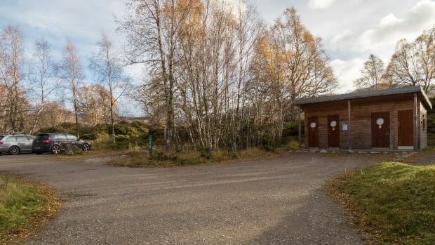 Parkplatz Glen Affric