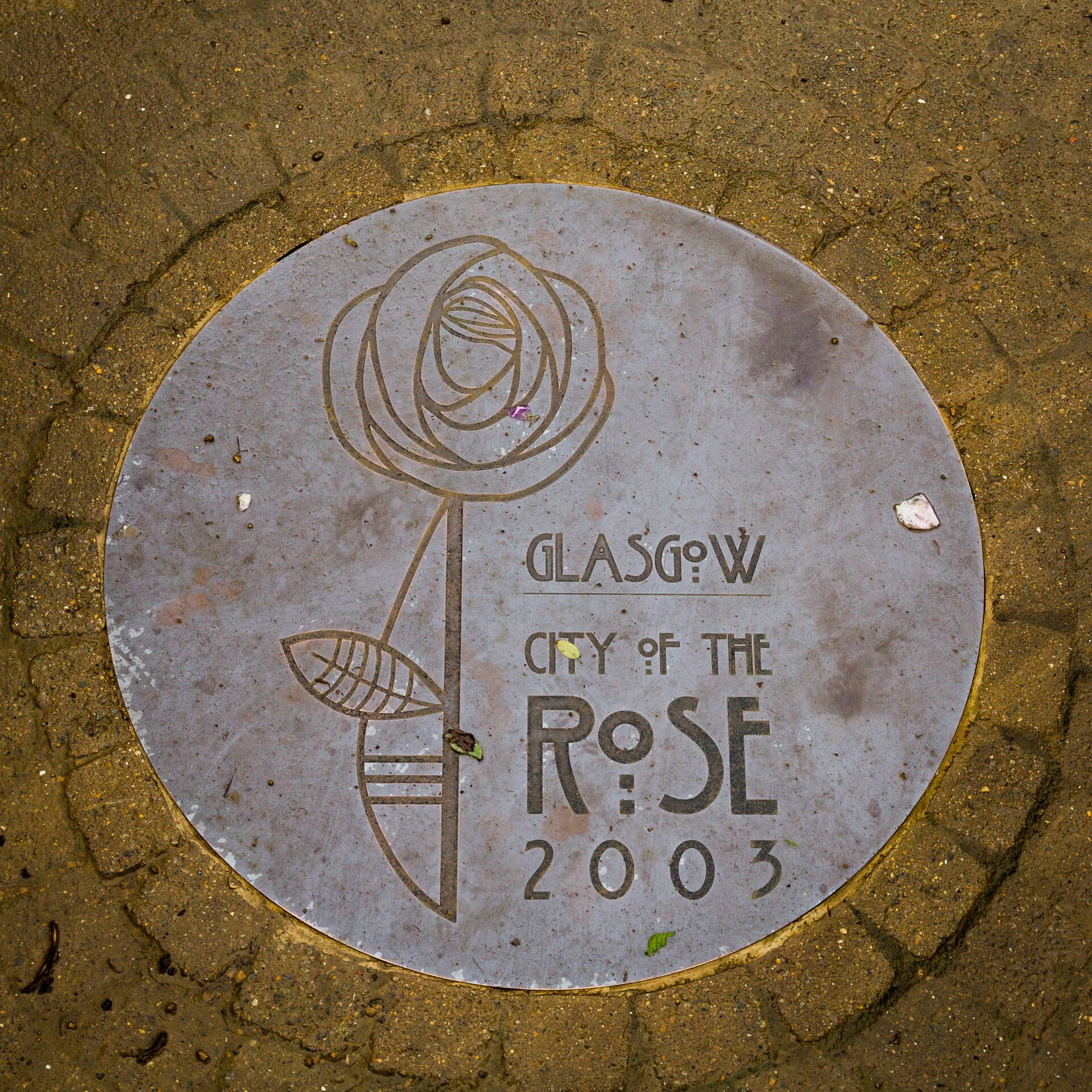 Plakette zur Rosenschau von 2003
