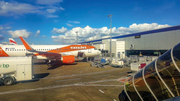 EasyJet Flieger in Edinburgh