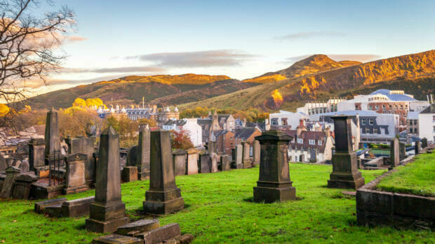 Auf dem New Calton Burial Ground