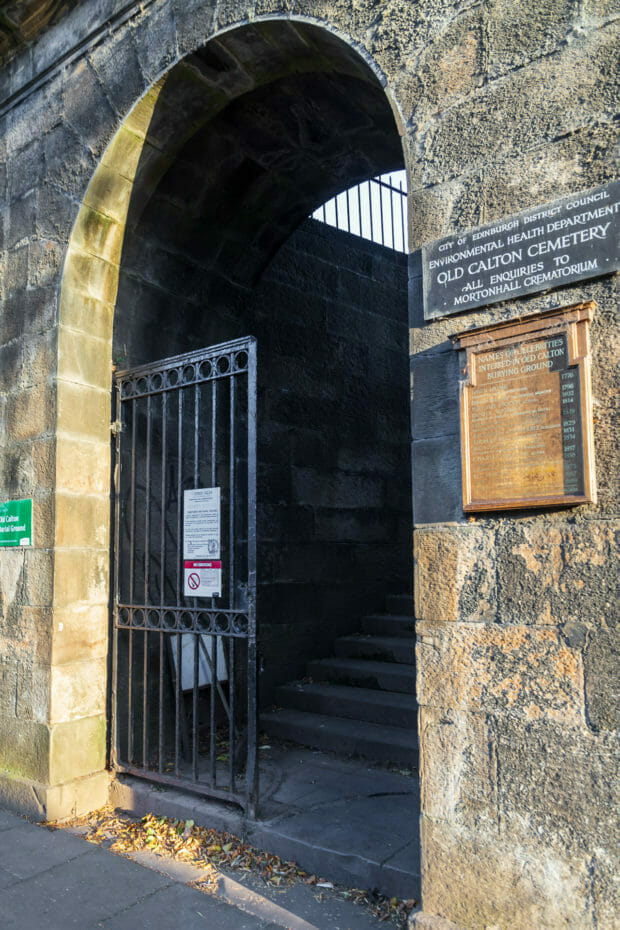 Aufgang zum Old Calton Burial Ground