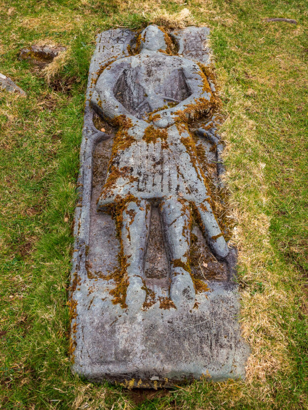 Image of a medieval warrior on the island