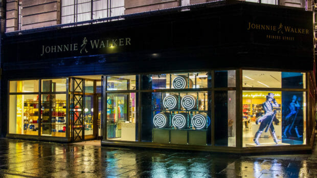 Entrance to the Johnny Walker Experience Princes Street