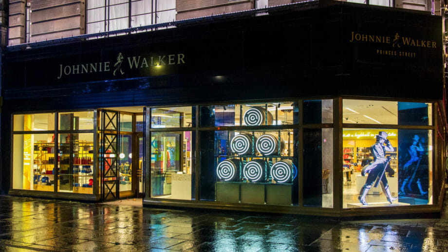 Eingang zur Johnny Walker Experience Princes Street