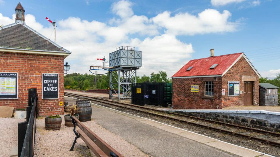 Die Wasserzapfsäule von Boat of Garten Railway Station