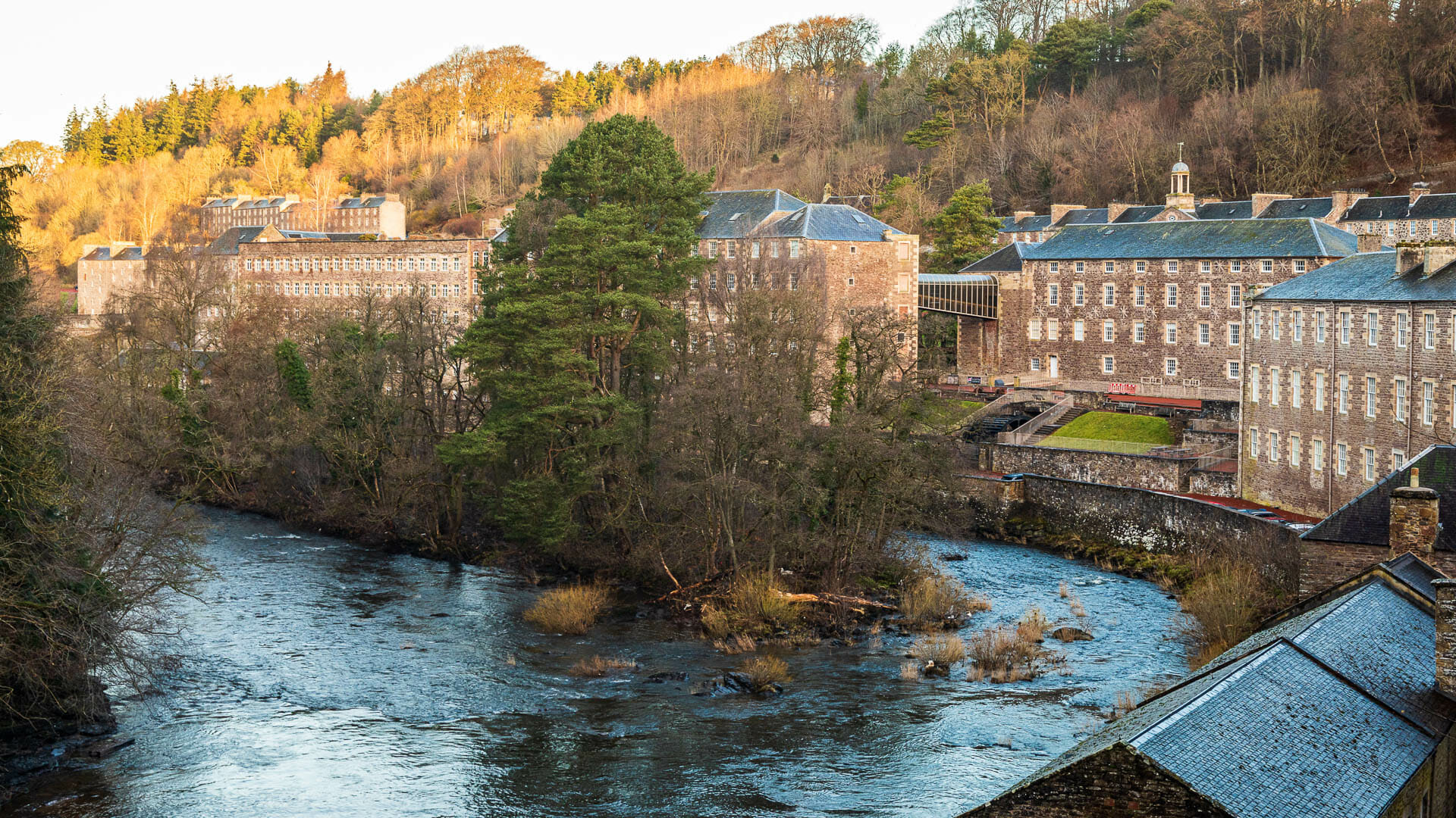 New Lanark am Fluss Clyde