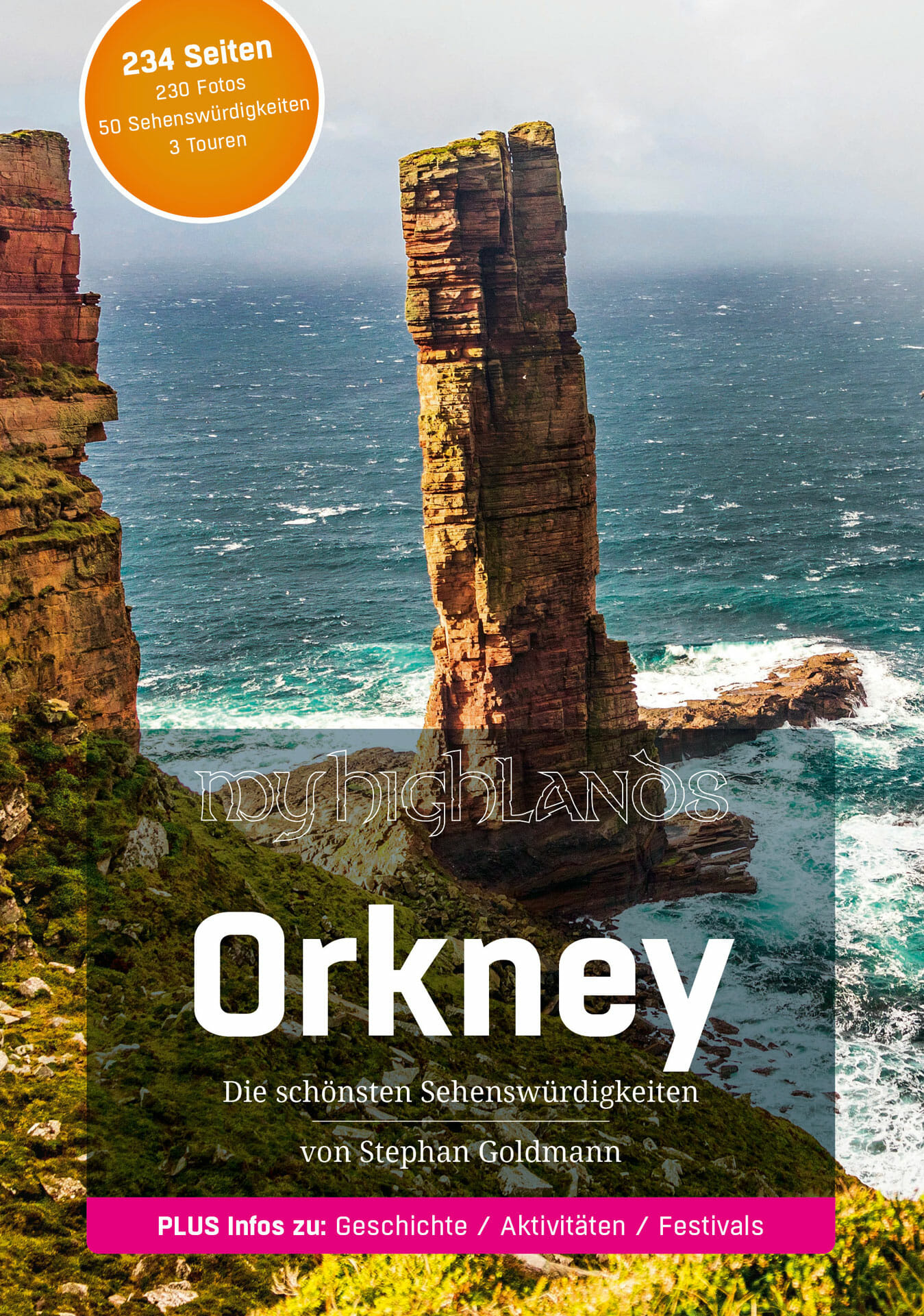 Titelseite des Reiseführers "MyHighlands.de – Orkney"