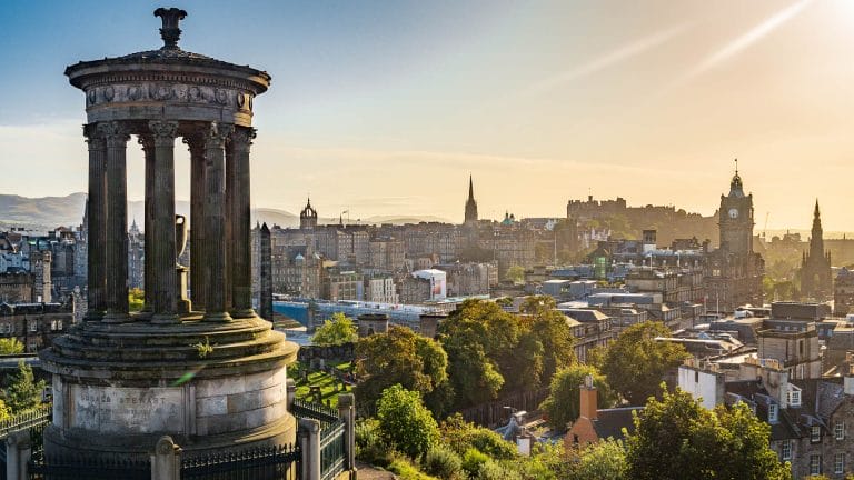 Blick vom Calton Hill in Edinburgh