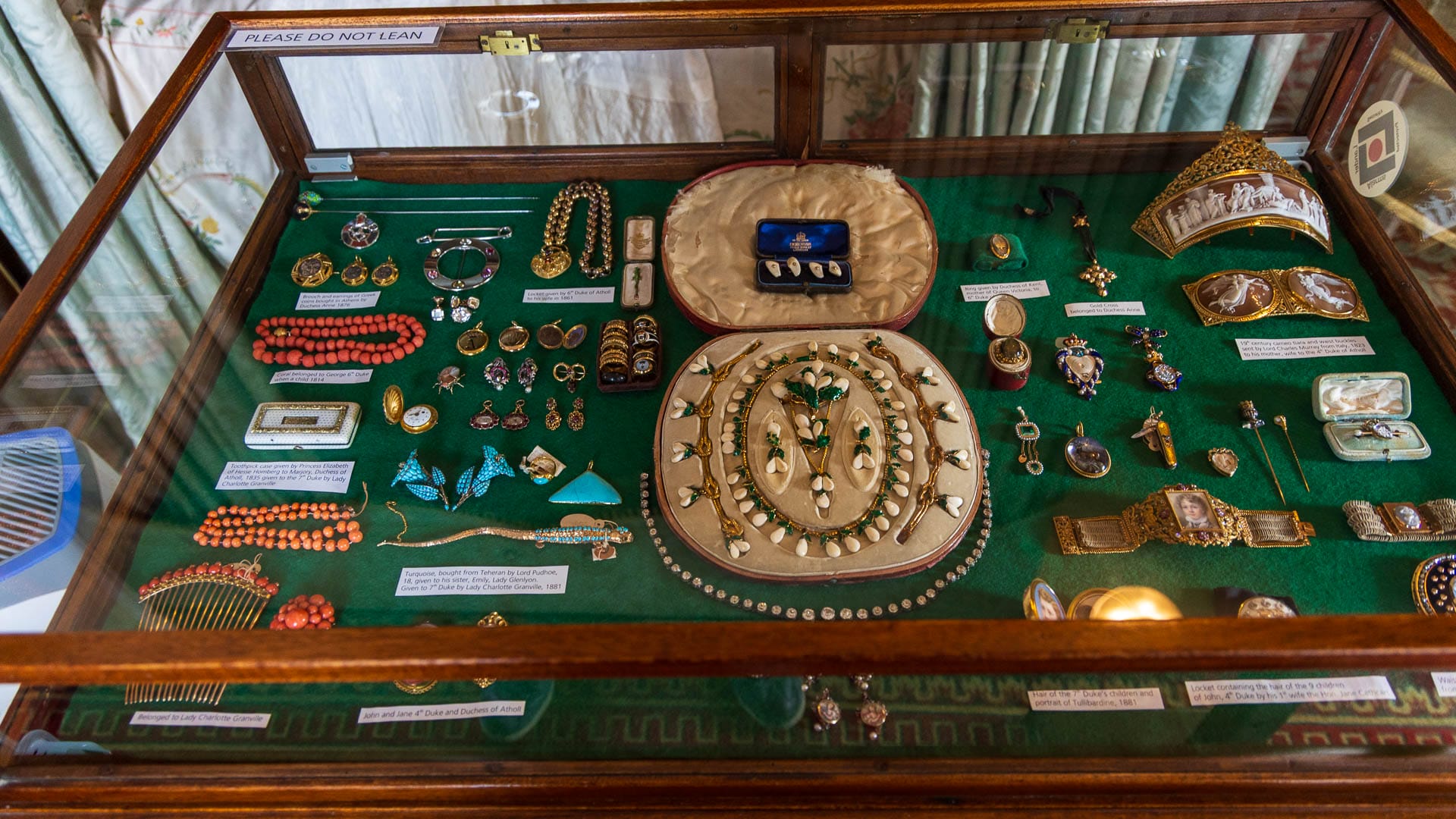 Vitrine im Blair Castle