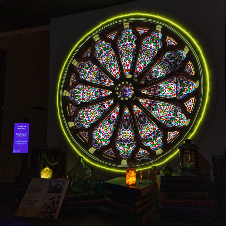 Rosettenfenster in der Inverness Experience Castle