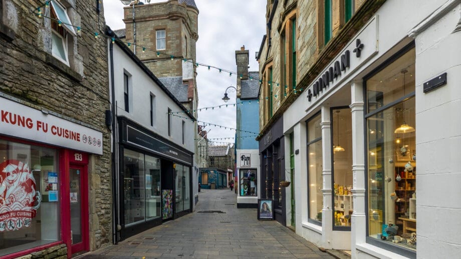 Einkaufstraße in Lerwick
