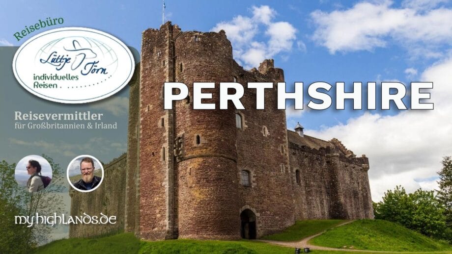Schottlands-Osten-Perthshire Das Bild zeigt die Burg Doune Castle